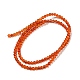 Chapelets de perles en cornaline naturelle G-S281-50C-3mm-5