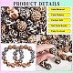 60 Pcs 15mm Silicone Beads Loose Silicone Beads Kit Leopard Print Silicone Beads for Keychain Making Bracelet Necklace JX309A-5