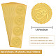 Adesivi autoadesivi in lamina d'oro in rilievo DIY-WH0211-226-2