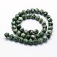 Natürliche grüne Fleck Jaspis Perlen Stränge G-I199-30-4mm-2