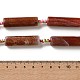 Hilos de cuentas de ágata natural craquelada al fuego (teñidas y calentadas)&nbsp;G-A312-A03-01-5