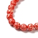 Brins de perles teintes en jaspe impérial synthétique G-P507-01A-08-4