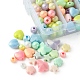 Spray Painted Frosted Opaque Acrylic Beads Sets ACRP-YW0001-10-2