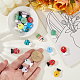 20pcs 2 Arten handgemachte Bunte Malerei-Perlen&nbsp;LAMP-PA0001-33-3