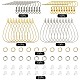 Kit de fabrication de boucles d'oreilles enroulées de fil de bricolage STAS-CJ0002-39-3