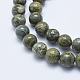 Naturkrokodilhaut Jaspis Perlen Stränge G-E444-26-10mm-3