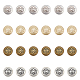 Chgcraft 24pcs 4 couleurs perles en alliage de style tibétain TIBEB-CA0001-05-1
