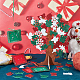 Olycraft 6 juego de pegatinas de espuma 3d kit de árbol de navidad árbol de navidad sin terminar árbol de navidad con 500 piezas santa claus pan de jengibre alce pegatina para proyecto de arte actividad familiar decoración de navidad DIY-OC0010-43-5