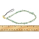 Natural Green Aventurine Chip & CCB Plastic Round Beaded Mobile Straps HJEW-FZ00004-3