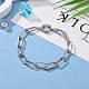 304 Stainless Steel Paperclip Chain Bracelets BJEW-JB05631-3