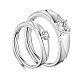 Shegrace ajustable 925 anillos de dedo de pareja de plata esterlina JR416A-1