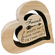 Recortes de corazón de madera sin terminar de diy WOOD-WH0035-003-1