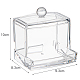 透明なプラスチック製の収納ボックス  綿棒用  綿パッド  ビューティーブレンダー  長方形  透明  9.3x8.3x10cm PW-WG25105-04-1