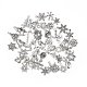 合金のチベット風チャーム  クリスマステーマの混合形状のチャーム  アンティークシルバー  16~28.5x7~22x2.5~3.5mm  穴：1.5mm  40個/セット PALLOY-B014-12-2