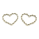Tibetan Style Alloy Heart Linking Rings TIBE-3392-AS-FF-1