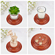 FINGERINSPIRE Nature Wood Display Base Round Orange Red Wooden Base 3.8x0.8 inch Wood Display Stand Wooden Pedestal for Figure Toy Model DIY Crafts Display or Home Decoration AJEW-WH0251-18-7