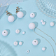 CHGCRAFT 340Pcs 6 Sizes White Acrylic Beads Round Acrylic Opaque Beads 6mm to 16mm Diameter Round Acrylic Beads Bulk for Wedding Handmade Craft Necklace Bracelet Making MACR-CA0001-36-4