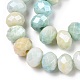 Hebras de perlas de vidrio electrochapadas facetadas X-GLAA-C023-02-B02-3