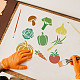 FINGERINSPIRE Vegetable Stencil 30x30cm Reusable Farm Vegetable Template Pumpkin Tomato Chili Carrot Broccoli Mushroom Stencil for Painting on Wood DIY-WH0172-565-5