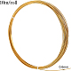 Benecreat alambre de cobre cuadrado de 22 calibre / 0.6 mm alambre de latón amarillo medio duro (0.6x0.6 mm) para hacer anillos KK-WH0034-34G-01-2