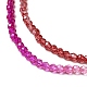 Transparent Gradient Color Glass Beads Strands GLAA-H021-01A-10-3