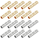 BENECREAT 100Pcs 2 Colors Brass Tube Beads FIND-BC0004-97-1