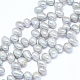 Hebras de perlas de agua dulce cultivadas naturales PEAR-G004-03C-01-1