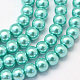 Backen gemalt pearlized Glasperlen runden Perle Stränge X-HY-Q003-4mm-65-1
