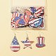 16 pièces 8 styles thème de la fête de l'indépendance simple face imprimé bois de tremble gros pendentifs WOOD-FS0001-05-5