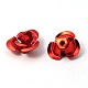 Petite fleur rose aluminium métal séparateurs perles pour la fabrication de bijoux de bricolage X-AF12MM002Y-1