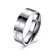 Los regalos del día de san valentín grabaron tú y yo anillos de pareja de acero de titanio para hombres RJEW-BB16362-7-1