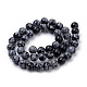 Naturschneeflocke Obsidian Perlen Stränge G-S259-20-8mm-2