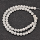 Rotondi naturali giada bianca fili di perle G-P070-01-4mm-4