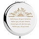 CREATCABIN Metal Compact Pocket Sunflower Round Double-Side Magnifying Folding Makeup Mirror 2.6inch Travel Portable Behind You All Your Memories for Women Mum Sister Daughter DIY-CN0002-16A-1