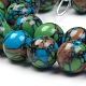Chapelets de perles en turquoise synthétique TURQ-G832-03-12mm-3