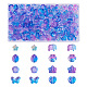 Biyun 160Pcs 8 Style Transparent Spray Painted Glass Beads GLAA-BY0001-01-1