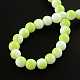 Two-Color Baking Painted Glass Bead Strands DGLA-R050-8mm-22-2