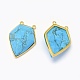 Synthetic Turquoise Pendants G-F584-L01-G-2