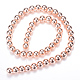Chapelets de perles en hématite synthétique sans magnétique G-Q466-4mm-03-2