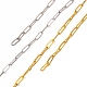DIY 4m flache & ovale Messing Büroklammerketten Halsketten Bausätze DIY-FS0001-19-2