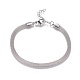 Stainless Steel Network Chains/Mesh Bracelets Bracelets BJEW-I274-13S-1