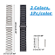 Dicosmetic 2pcs 2 colores 303 correas de reloj de liberación rápida de acero inoxidable FIND-DC0001-20-2