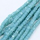 Opaque Solid Color Crystal Glass Faceted Cube Beads Strands GLAA-F024-A04-2