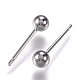 925 orecchino con perno a sfera in argento sterling STER-F040-02P-4mm-2