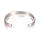 304 Stainless Steel Cuff Bangles STAS-I110-10-8mm-P-2