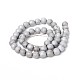 Electroplate agata naturale rotonde fili di perle G-M171-10mm-01-2