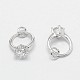 Ring Brass Micro Pave Cubic Zirconia Charms X-ZIRC-F017-02P-1