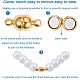PandaHall Elite 100 sets Oval Brass Magnetic Clasps For Jewelry DIY Craft Making KK-PH0035-11-5
