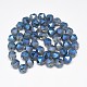 Electroplate Glass Beads Strands EGLA-Q085-16mm-01-2
