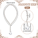 Perle de verre avec embrasses de rideaux rondes en perles de strass DIY-AB00016-2
